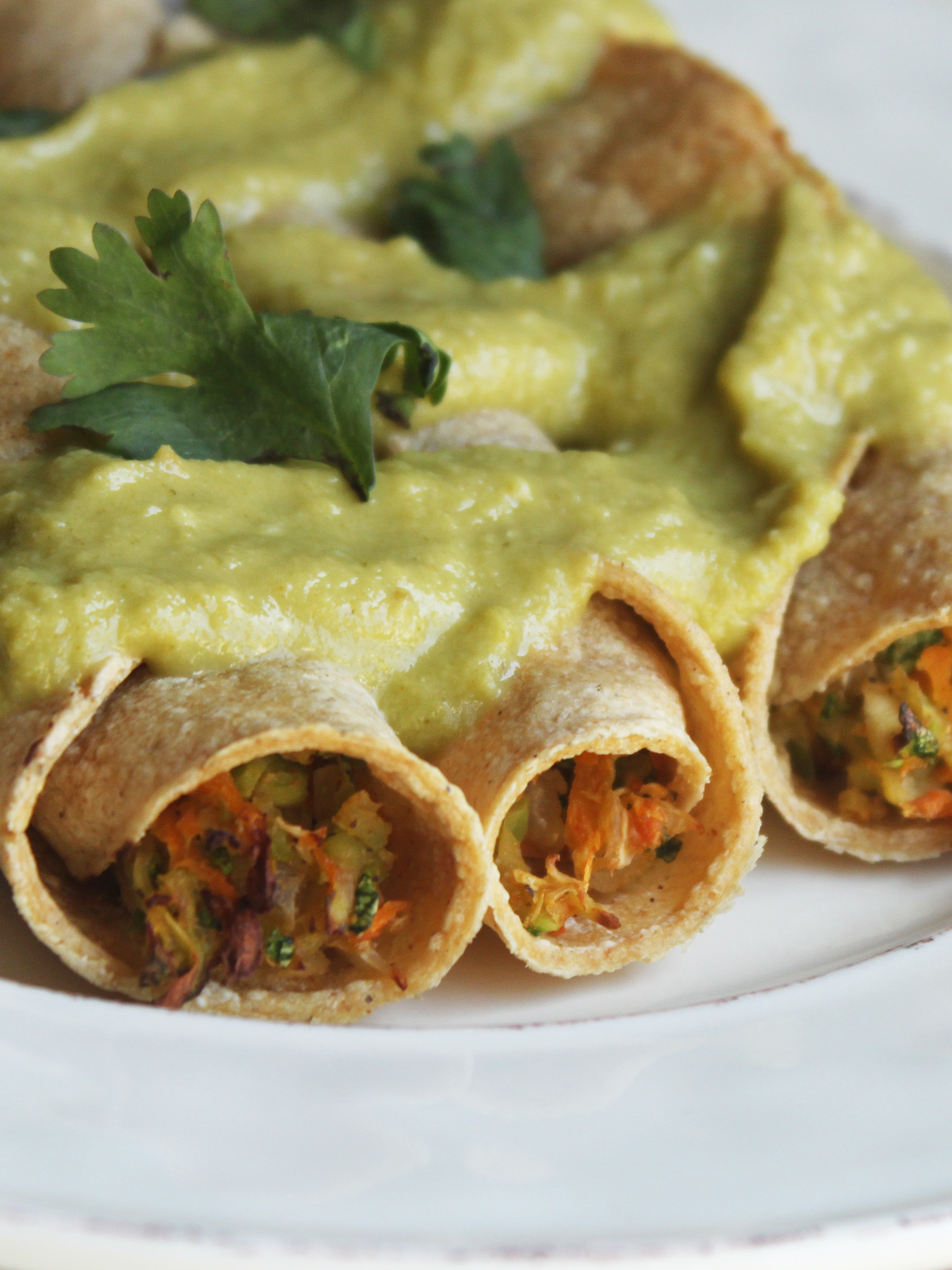 Tacos Dorados rellenos de Verduras